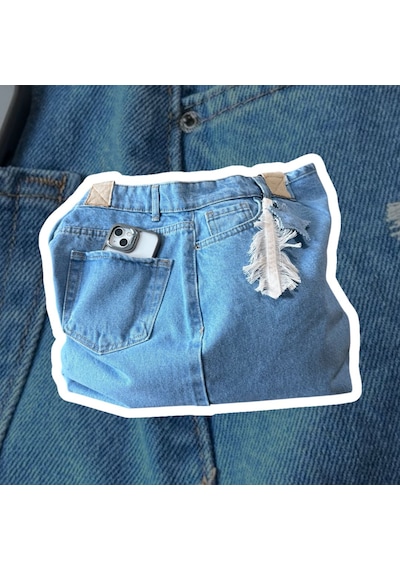 Spor Ve Casual Kullanım İçin Denim Yoga Matı Bölmeli Çanta / El Yapımı & Dayanıklı Mavİ