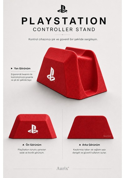 Playstation Dualsense Joystick Standı - Joystick Kol Tutucu Kırmızı