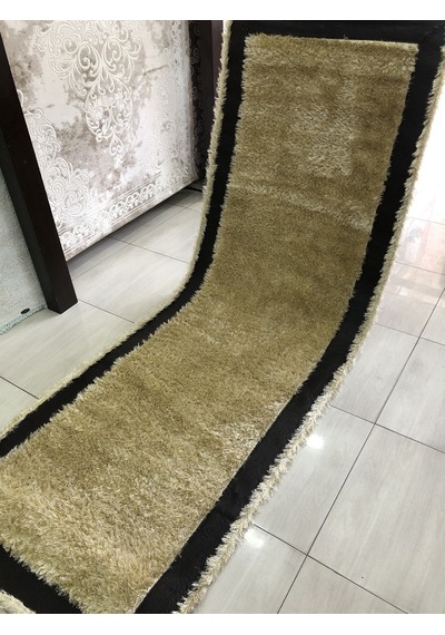 Saray Halı Simli Deri 100X300 Sarı Derili Simli Yolluk 3 Metre !