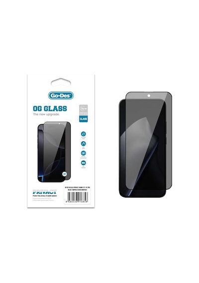 Xiaomi 15t Uyumlu Go Des Og Glass Privacy Hayalet Antistatik Cam Ekran Koruyucu Siyah