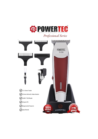 Powertec TR-658 Profesyonel Ense Sakal Çizim Tıraş Makinesi
