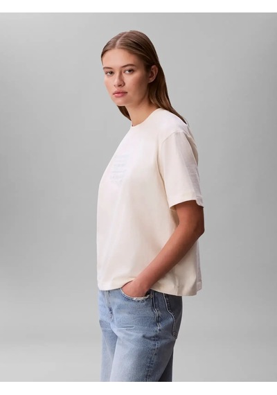 Calvin Klein Ss Seasonal Graphıc, F7j, Xxs Krem Kadın T-shirt