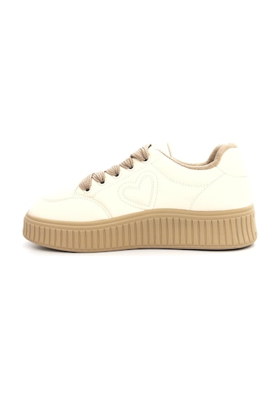 Guja 25k419 Kadın Hakiki Deri İçi Polarli Sneaker Ayakkabı Bej