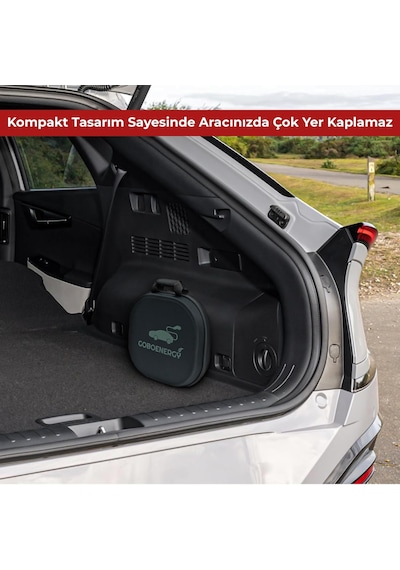 Goboenergy Elektrikli Araç Şarj Çantası Kablo Çantası Akü Takviye Kablosu Çantası Araç İç