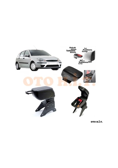Ford Focus 1 Uyumlu Kol Dayama Ve Kolçak Sürgülü Bardaklıklı Ayar