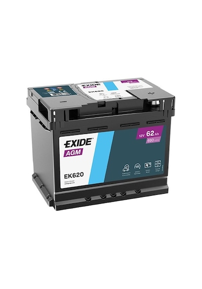 Exıde Ek620 12v 62ah 680a Start Stop Agm Akü Üretim Tarihi:2025