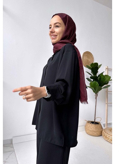 Kahijab Pearly Takım - Siyah