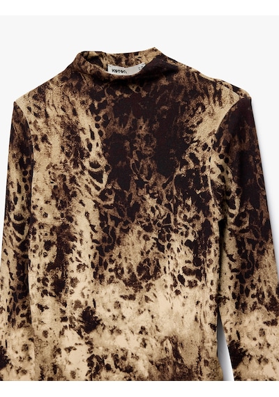 Koton Koton X Şahika Ercümen - Slim Fit Uzun Kollu Dik Yaka Leopar Desenli Tişört Kahverengi Desenli 6wak50427ek Kahverengi Desenli Koton Koton X Şahika Ercümen - Slim Fit Uzun Kollu Dik Yaka Leopar Desenli Tişört Kahverengi Desenli 6wak50427ek Kahverengi Desenli