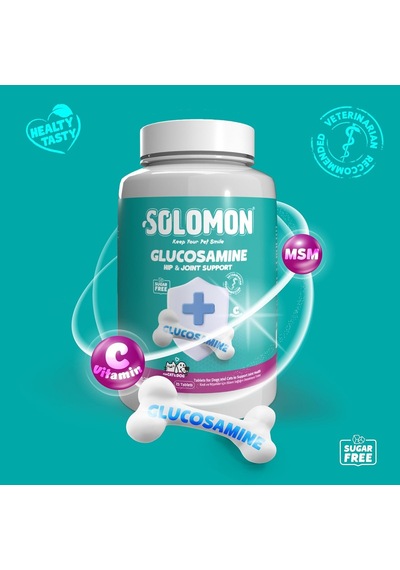 Ayrex Solomon Glucosamine Tablet Kedi Ve Köpekler İçin Eklem Ve Kas Sağlığı Tamamlayıcı Glukozamin Takviye Gıda