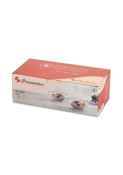 Paşabahçe 530024 Bouquet Cam Kase 455 Cc 4 Adet Şeffaf