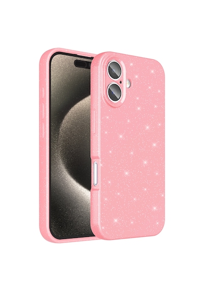 Zore Apple Uyumlu iPhone 16 Plus Kılıf Kamera Korumalı Simli Lüks Koton Kapak - Açık Pembe AÇIK PEMBE