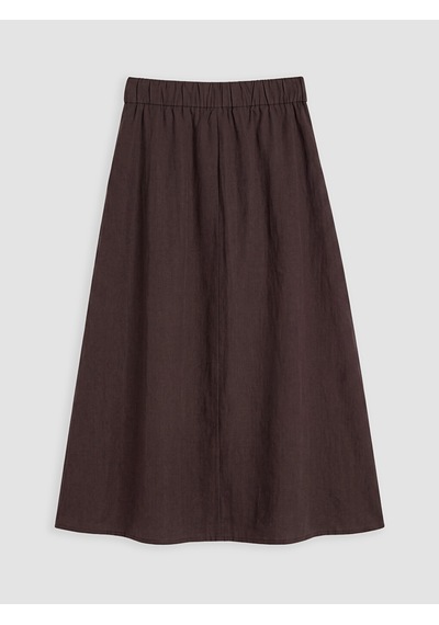 Lcw Modest Kahverengi Beli Lastikli Gabardin Kloş Etek