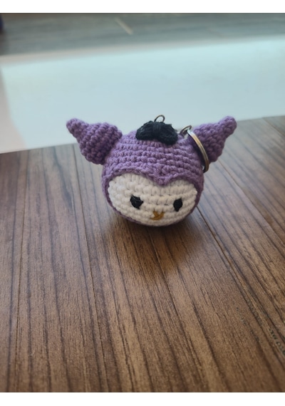 Amigurumi Mor Anahtarlık Açık Mor