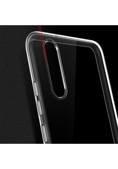 Goocamp Huawei P20 Kılıf Süper Silikon Kapak - Renksiz Renksiz