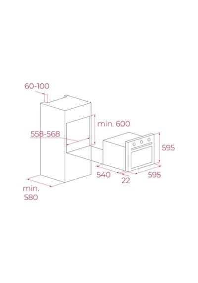 Teka HEB 723 BK - GBE 64002 BK - ATV 60 BK Siyah Ankastre Set