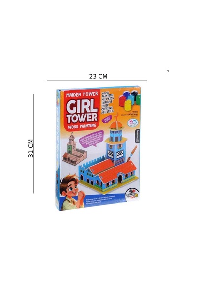 Kutulu Ahşap Kız Kulesi Boyama Seti
