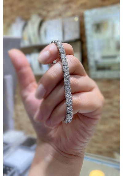 Gümüş Baget Taşlı Bayan Bileklik Pr213d12 Diğer