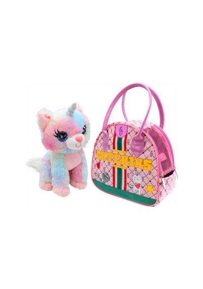 Cutekins Peluş Caticorn Posh Taşıma Çantalı Pembe