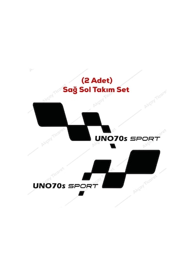 Fiat Uno 70S Sticker Uno 70S Kapı Altı Sticker Fiat Oto Sticker