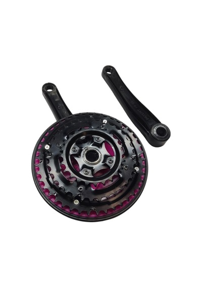 Bisiklet Aynakol Sağ Sol Takım 3 Lü Dişli- 24/34/42t X 170mm Siyah Pembe Renk