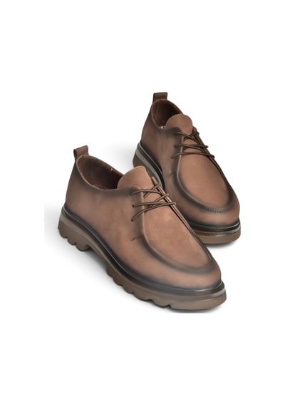 Fox Shoes Z555261101 Kahverengi Hakiki Deri Nubuk Kadın Ayakkabı