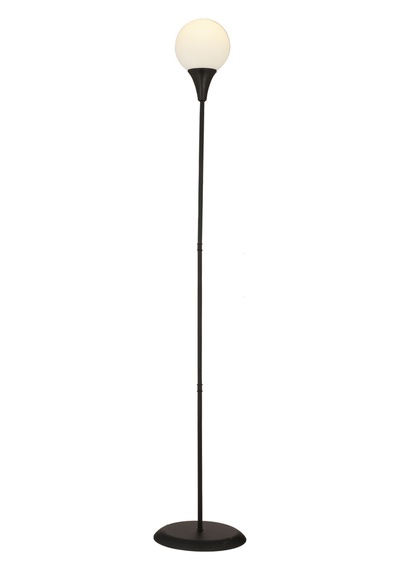Damla Siyah Beyaz Camlı Modern Tasarım Metal Lambader
