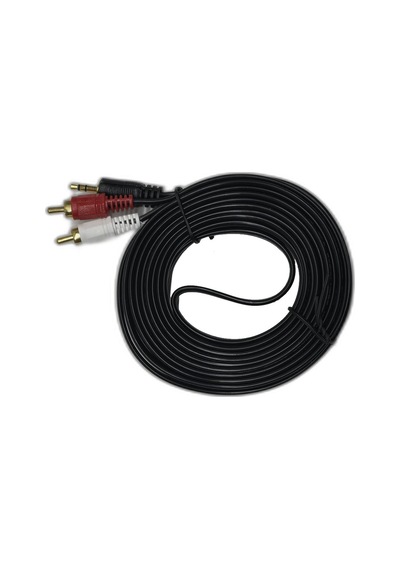 5 Metre 2 Rca To Aux Kablo - 3.5 Mm Stereo Jack Ses Aktarım Kablosu - Kırmızı Beyaz Tos Fiş