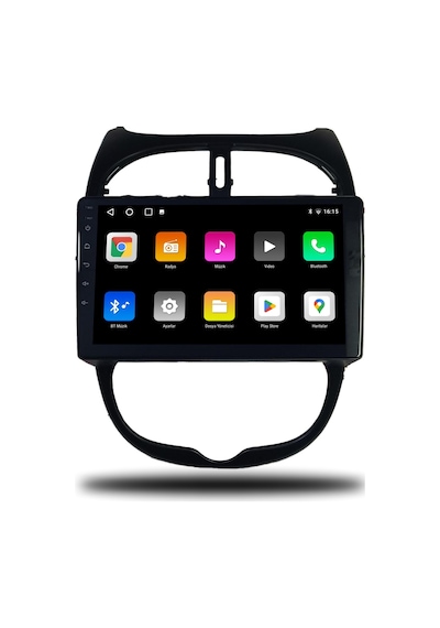 Avaydel Peugeot 206 Android Carplay Multimedya 1999-2011 8GB RAM + 128GB Hafıza + 4 Çekirdek