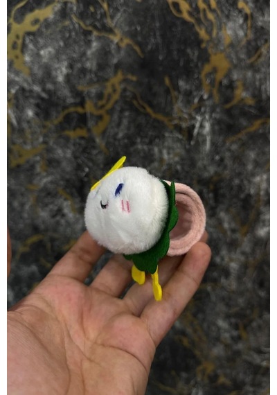 Mochi Yumurta Peluş Bileklik Oyuncak Bileğe Vurunca Sarılan Slap Bileklik, Çok Amaçlı Saç Tokası Pembe