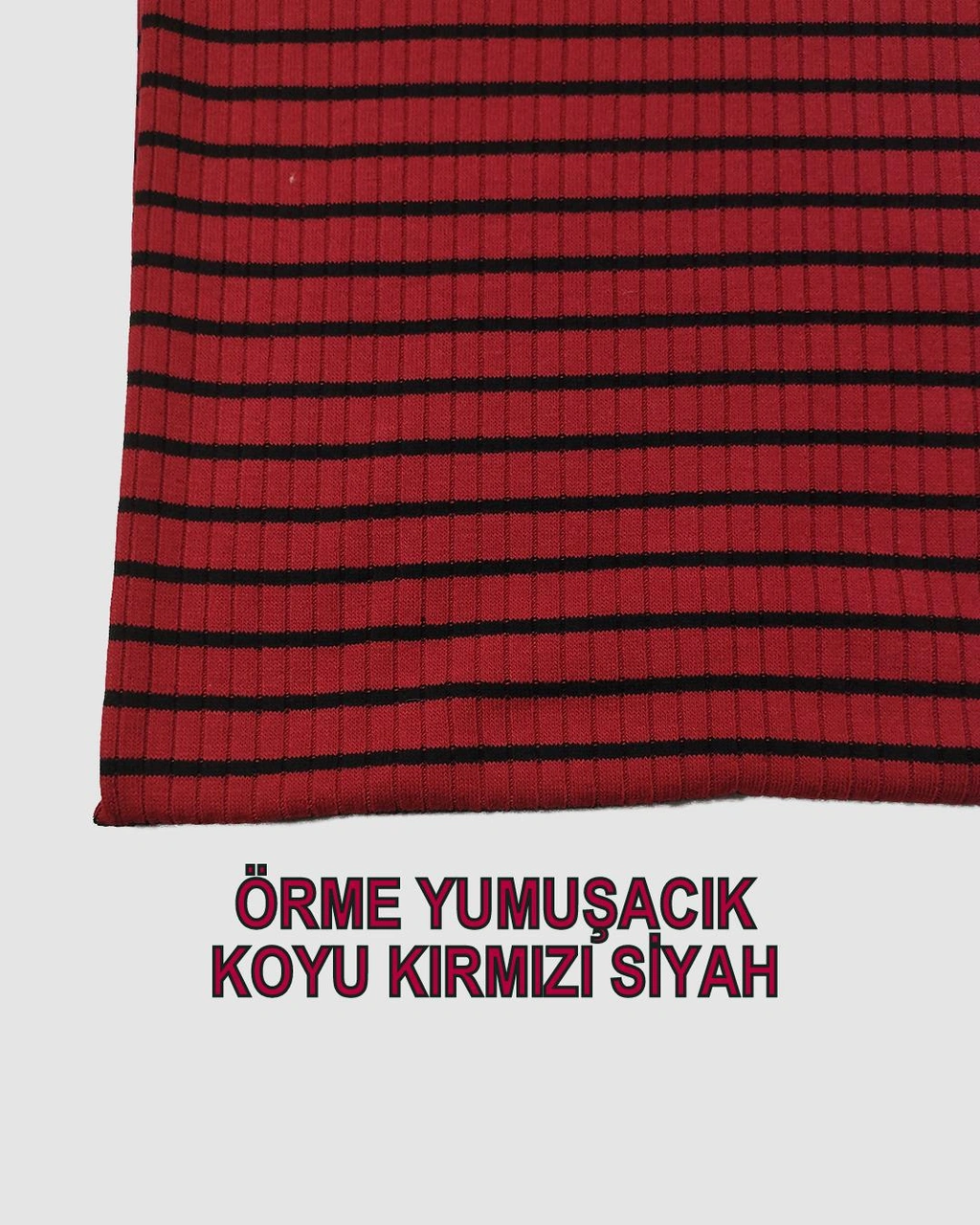 Kaşkorse Örme Kırmızı Siyah Renklerdeen: 130 Cm-2646 Renkli