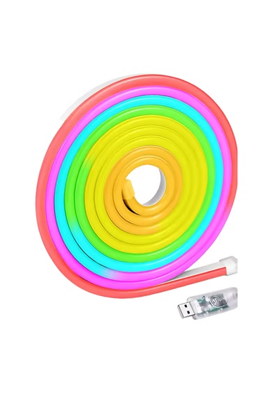 3 Metre Rgb Neon Led Şerit Işık Bluetooth - Kumandalı Ambiyans Işığı- Tv Ledi Çok Renkli