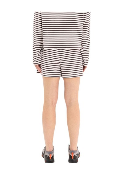 Inguz Stripe Pamuk Şort Siyah - Beyaz