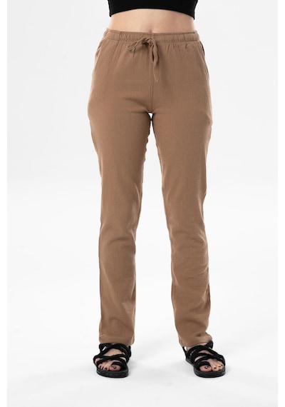 Eliş Şile Bezi Şile Bezi Çift Cepli Unisex Yazlık Pantolon Vizon Vzn-vizon Vizon