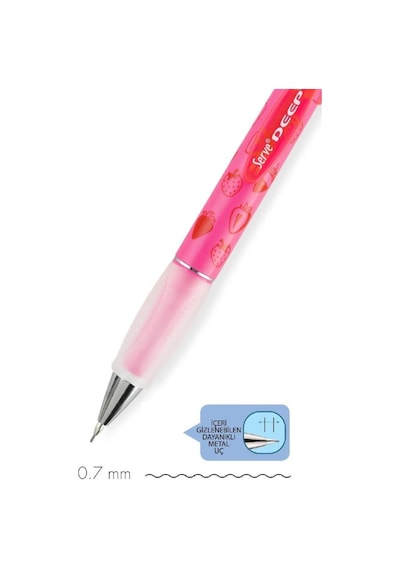 Serve Deep Versatil Kalem 0.7 Neon Pembe Çilek Pembe
