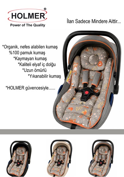 Holmer Organik Pamuk Kumaş Puset Oto Koltuğu Minderi