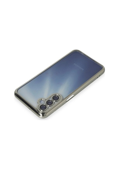 Samsung Galaxy Uyumlu, A15 4g Kılıf Lensli Silikon - Gümüş