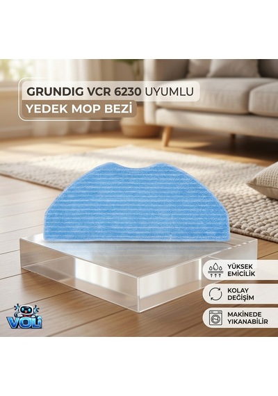 Grundig Vcr 4230 6230 6231 7230 Modelleri İçin 2 Adet Mop Bezi