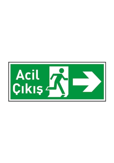 Fotolümen Fosforlu Acil Çıkış Sağ Yön Levhası Yönlendirme Levhası