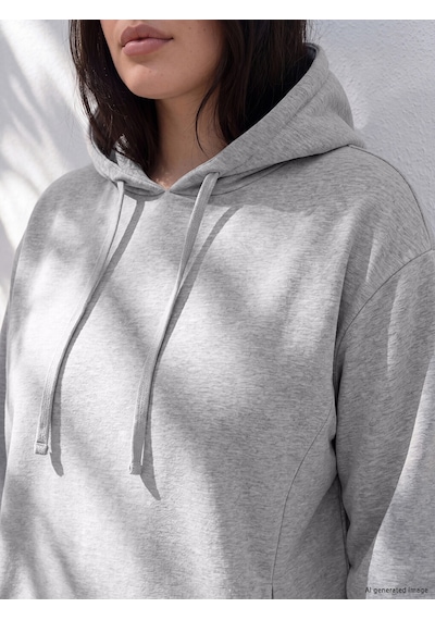 Lcw Curve Gri Büyük Beden Kadın Hoodie
