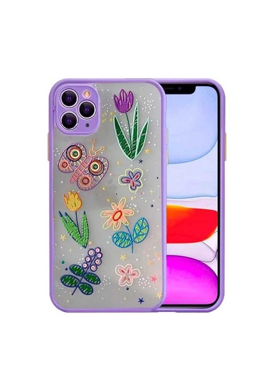İphone 11 Pro Max 6.5inç Kamera Korumalı Çiçek Desenli Silikon Kılıf- 5775 Renk: Desenli 1