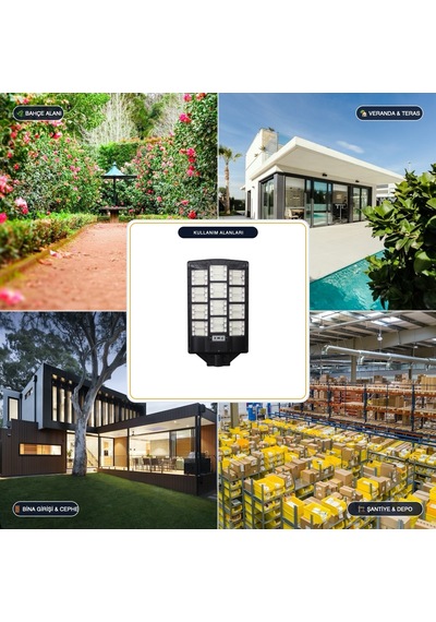 Noas 1200w Mega Solar Sokak Armatürü Beyaz - Yl73-1200-s