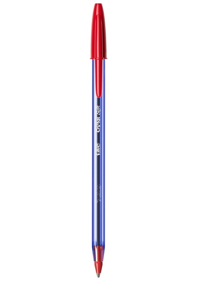 Tr Cristal Soft Tükenmez Kalem, Kırmızı, 50'li Kutu, 1.2 Mm Orta Kalınlıkta Uç, Şeffaf Gövde, Delikli Kapak Genel