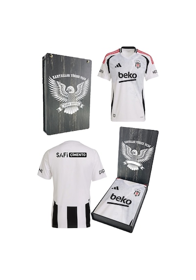 Beşiktaş 24-25 Beyaz Forma Hediyelik Ahşap Kutulu Beyaz