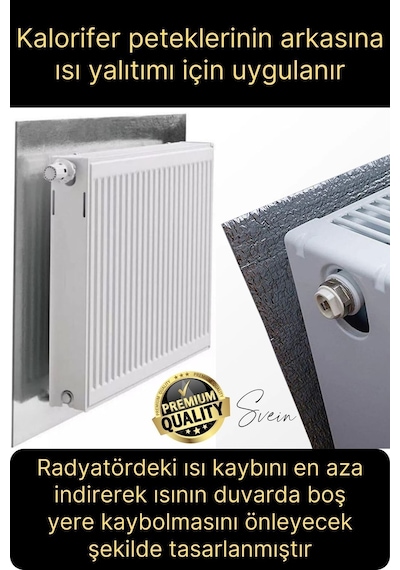 5 Adet Petek Arkası Isı Yalıtım Levhası Radyatör İzolasyon Kalorifer Ev Ofis Tasarruf Arkalığı