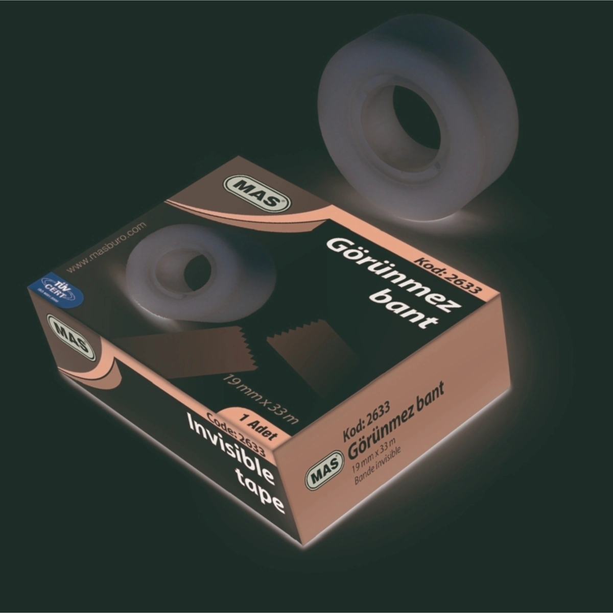 2633 Görünmez Bant 19 Mm 33 Mt Diğer