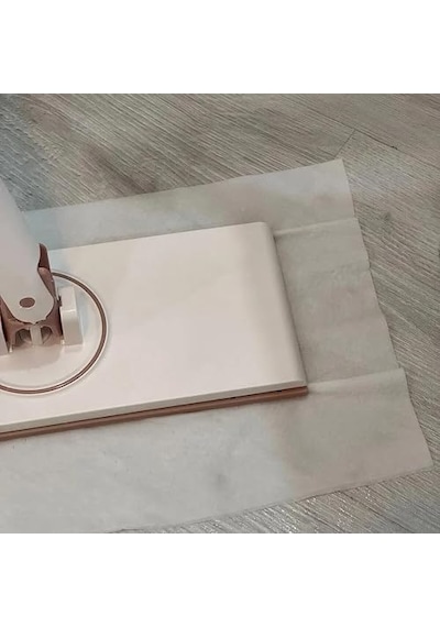 Pratik Mendil Mop, One Click Mop, 120 Cm Uzun Saplı, 25 Cm Geniş Tabanlı, Islak & Kuru Temizlik Uyumlu, Tek Kullanımlık Bez Takılabilir Yer Silme Mop Seti 50 x 22