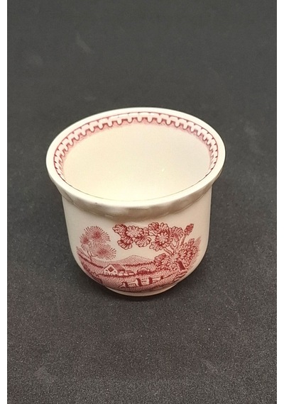 İngiliz Manzaralı Vintage Yumurtalık Çiçekli Kırmızı 1 Adet
