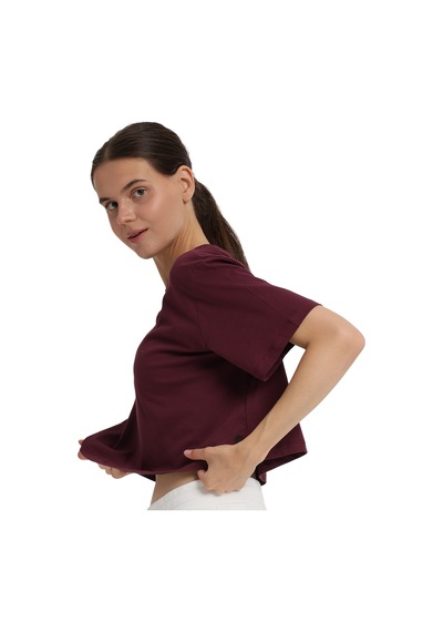 Sportive Sedona Cropped Kadın Bordo Günlük Stil T-shirt 25kk1034-brd 1776529 Bordo