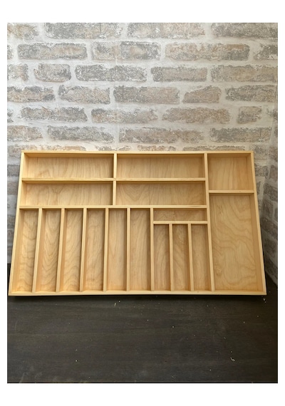 75x45 Cm Ayfiwood Ahşap Kaşıklık Çekmece İçi Yemek Takımı Ve Servis Gereçleri Düzenleyici Organizer