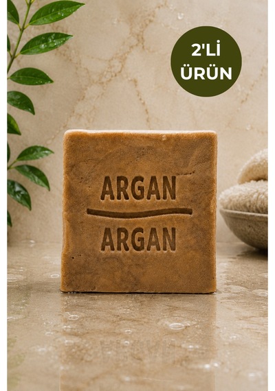 2' Li Doğal Argan Sabunu 120-140 Gr El Yapımı Bitkisel Nemlendirici Yüz, Vücut Ve Saç Sabunu - 61671741 Diğer